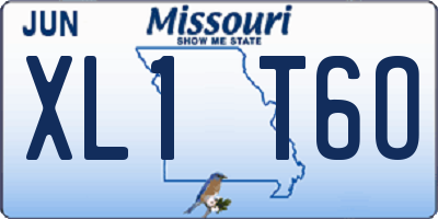 MO license plate XL1T6O