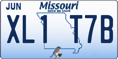 MO license plate XL1T7B