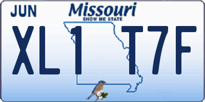 MO license plate XL1T7F
