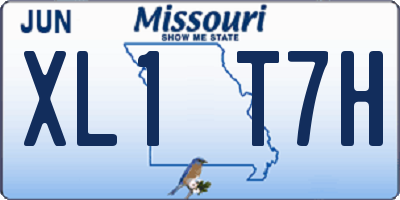 MO license plate XL1T7H