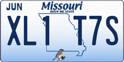 MO license plate XL1T7S