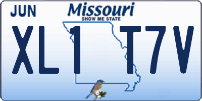 MO license plate XL1T7V