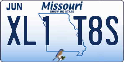MO license plate XL1T8S