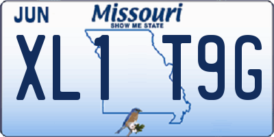 MO license plate XL1T9G