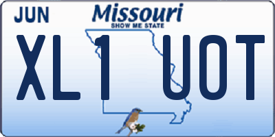 MO license plate XL1U0T