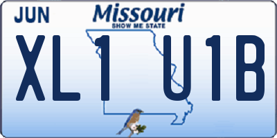 MO license plate XL1U1B