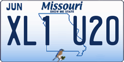 MO license plate XL1U2O
