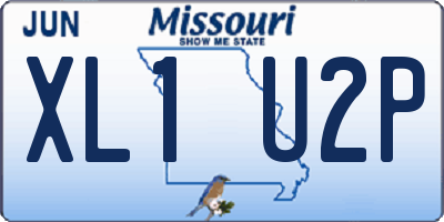 MO license plate XL1U2P