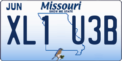 MO license plate XL1U3B