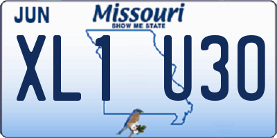 MO license plate XL1U3O