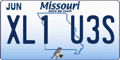 MO license plate XL1U3S