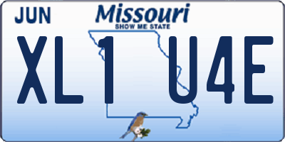 MO license plate XL1U4E