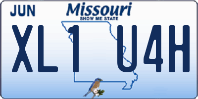 MO license plate XL1U4H