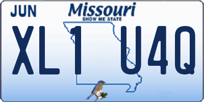 MO license plate XL1U4Q