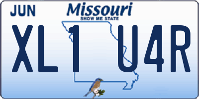 MO license plate XL1U4R
