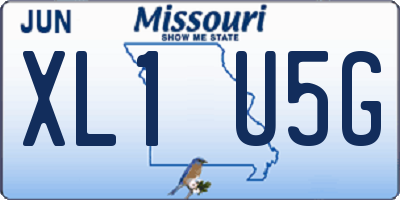 MO license plate XL1U5G