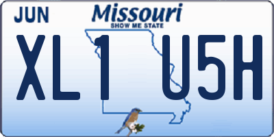 MO license plate XL1U5H