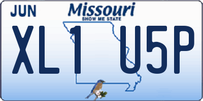MO license plate XL1U5P