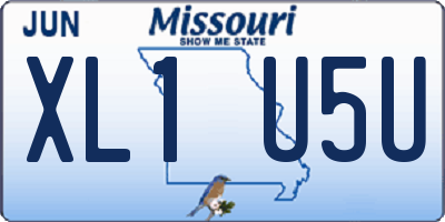 MO license plate XL1U5U