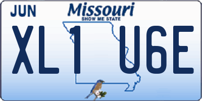 MO license plate XL1U6E