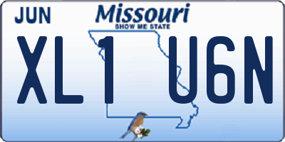 MO license plate XL1U6N