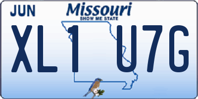 MO license plate XL1U7G