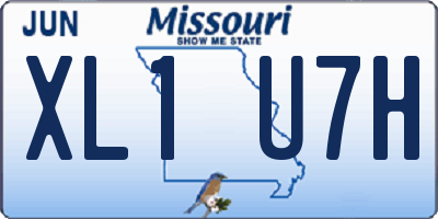 MO license plate XL1U7H