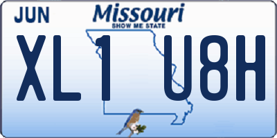 MO license plate XL1U8H