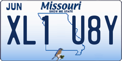 MO license plate XL1U8Y
