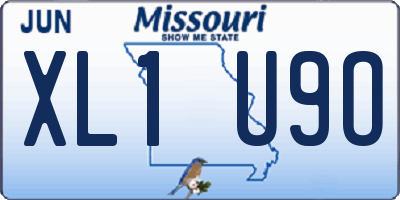 MO license plate XL1U9O