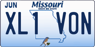 MO license plate XL1V0N
