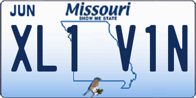 MO license plate XL1V1N