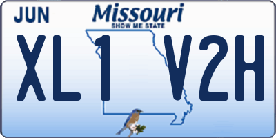 MO license plate XL1V2H