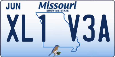 MO license plate XL1V3A