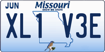 MO license plate XL1V3E