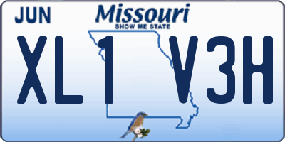 MO license plate XL1V3H