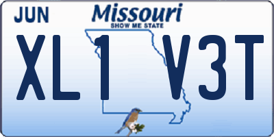 MO license plate XL1V3T