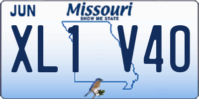 MO license plate XL1V4O