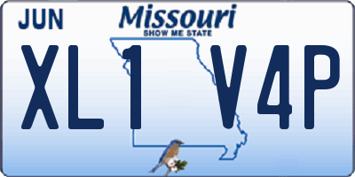 MO license plate XL1V4P