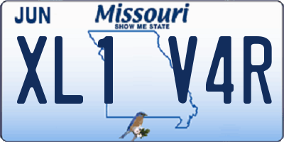 MO license plate XL1V4R
