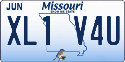 MO license plate XL1V4U
