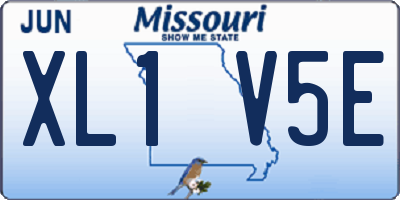 MO license plate XL1V5E