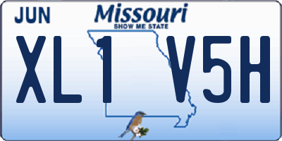 MO license plate XL1V5H