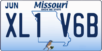 MO license plate XL1V6B