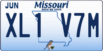 MO license plate XL1V7M