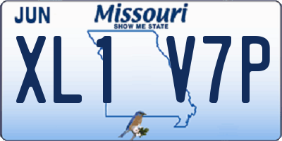 MO license plate XL1V7P