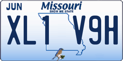MO license plate XL1V9H