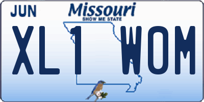 MO license plate XL1W0M