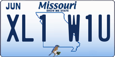 MO license plate XL1W1U