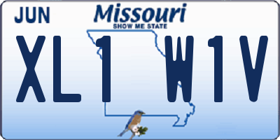 MO license plate XL1W1V